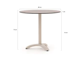 Bellagio Lisio tuintafel ø80cm (h:73cm)