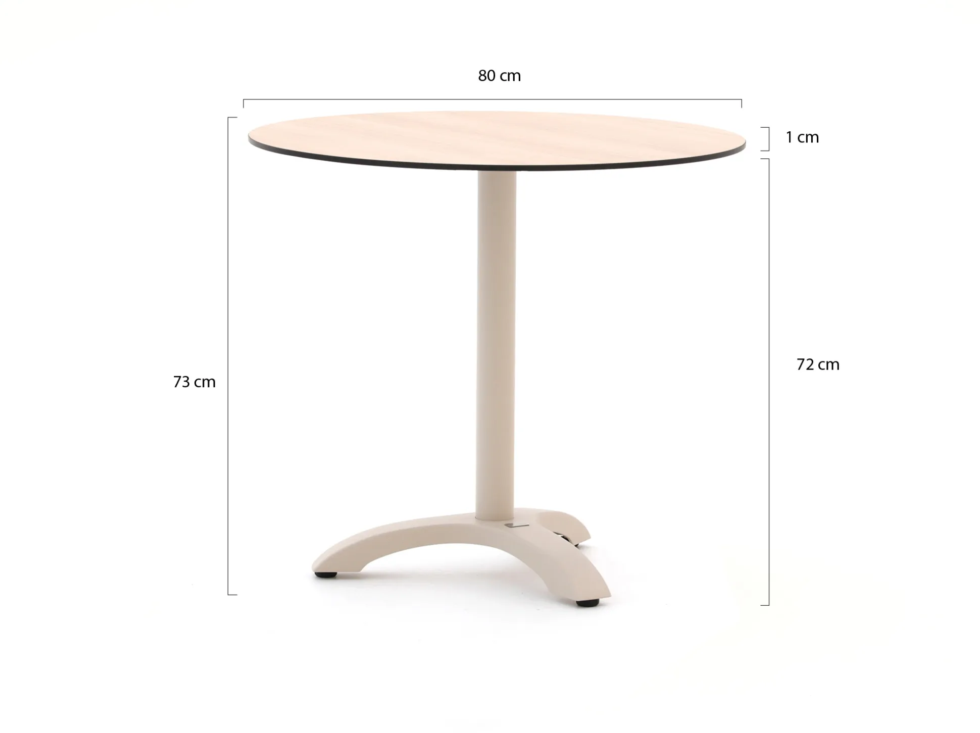 Bellagio Lisio tuintafel ø80cm (h:73cm)