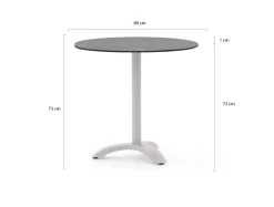 Bellagio Lisio tuintafel ø80cm (h:73cm)