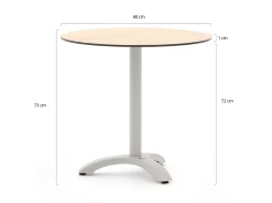 Bellagio Lisio tuintafel ø80cm (h:73cm)