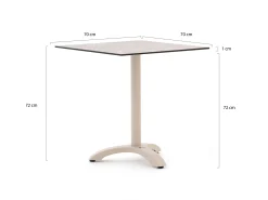 Bellagio Lisio tuintafel 70x70x73cm