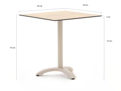 Bellagio Lisio tuintafel 70x70x73cm