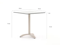 Bellagio Lisio tuintafel 70x70x73cm