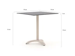Bellagio Lisio tuintafel 70x70x73cm