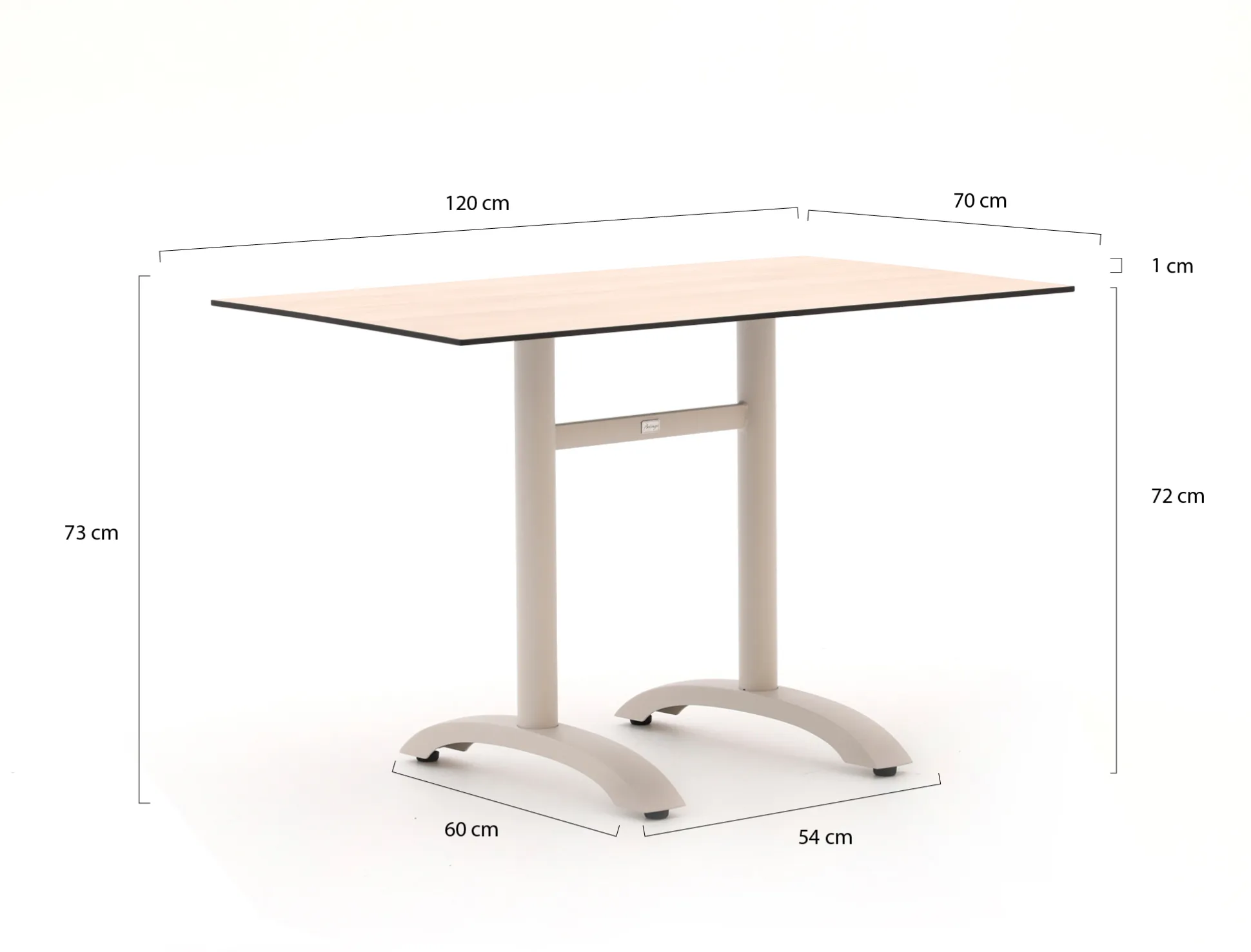 Bellagio Lisio tuintafel 120x70x73cm