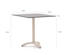 Bellagio Lisio tuintafel 70x70x73cm