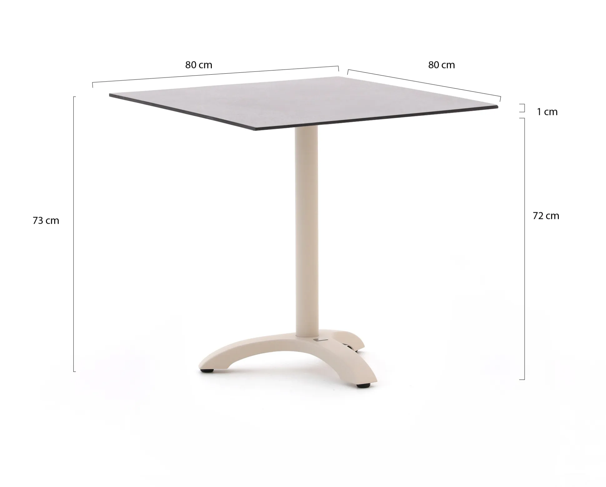 Bellagio Lisio tuintafel 70x70x73cm
