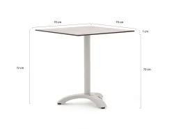 Bellagio Lisio tuintafel 70x70x73cm