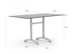 Bellagio Lisio tuintafel 140x80x73cm
