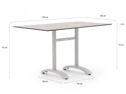 Bellagio Lisio tuintafel 140x80x73cm
