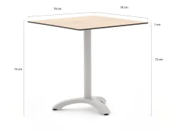 Bellagio Lisio tuintafel 70x70x73cm