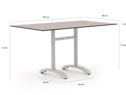 Bellagio Lisio tuintafel 140x80x73cm