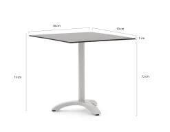 Bellagio Lisio tuintafel 70x70x73cm