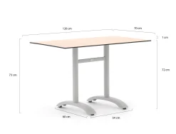 Bellagio Lisio tuintafel 120x70x73cm