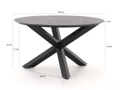 Bellagio Lodola dining tuintafel ø 130cm