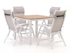 Bellagio Lugo/Fidenza 90cm dining tuinset 5-delig verstelbaar