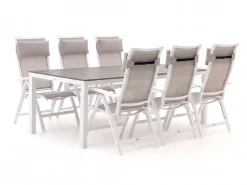 Bellagio Lugo/Fidenza 220cm dining tuinset 7-delig verstelbaar