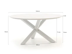 Bellagio Lugo/Lodola ø 150cm dining tuinset 6-delig verstelbaar