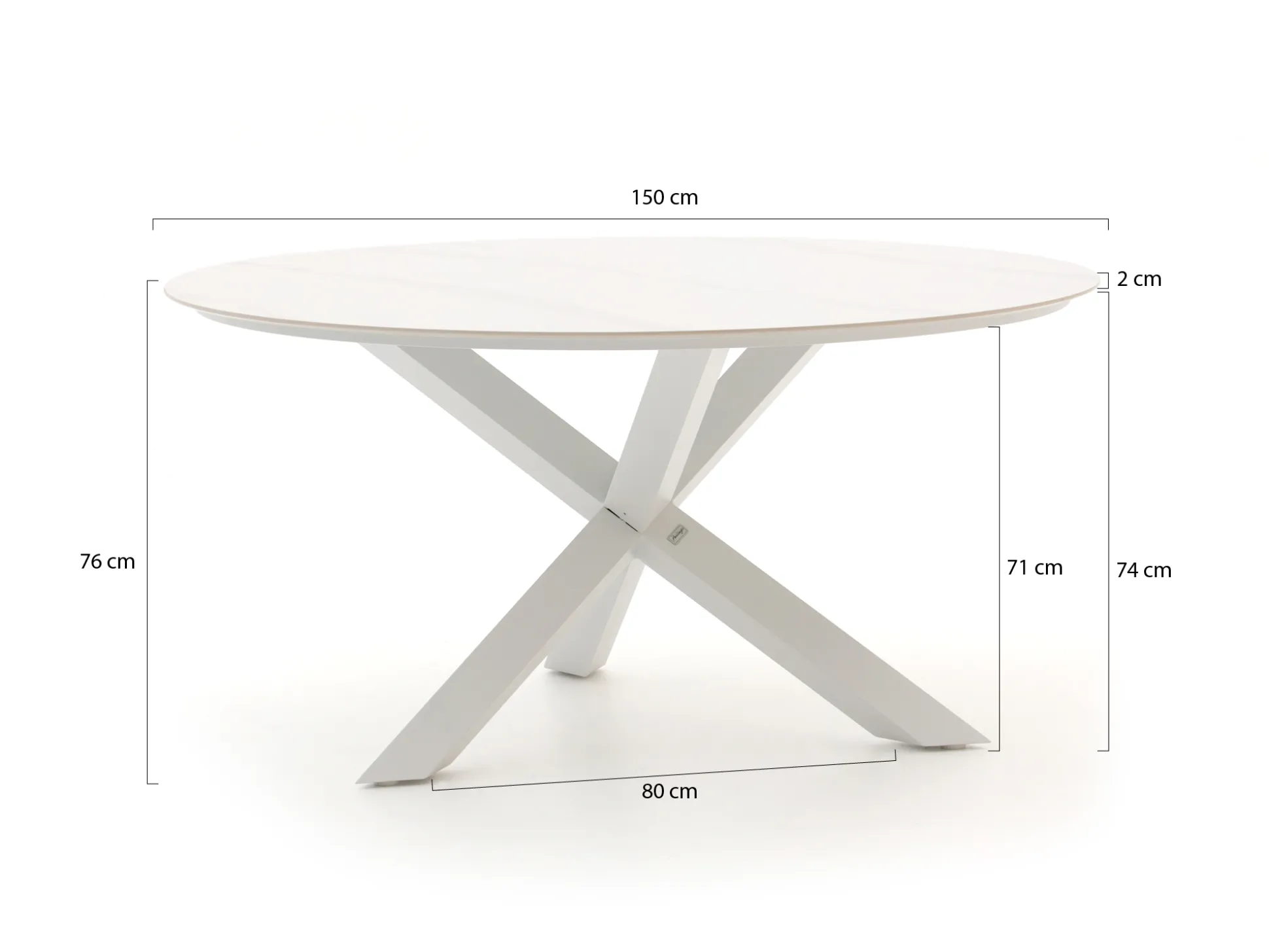 Bellagio Lugo/Lodola ø 150cm dining tuinset 6-delig verstelbaar