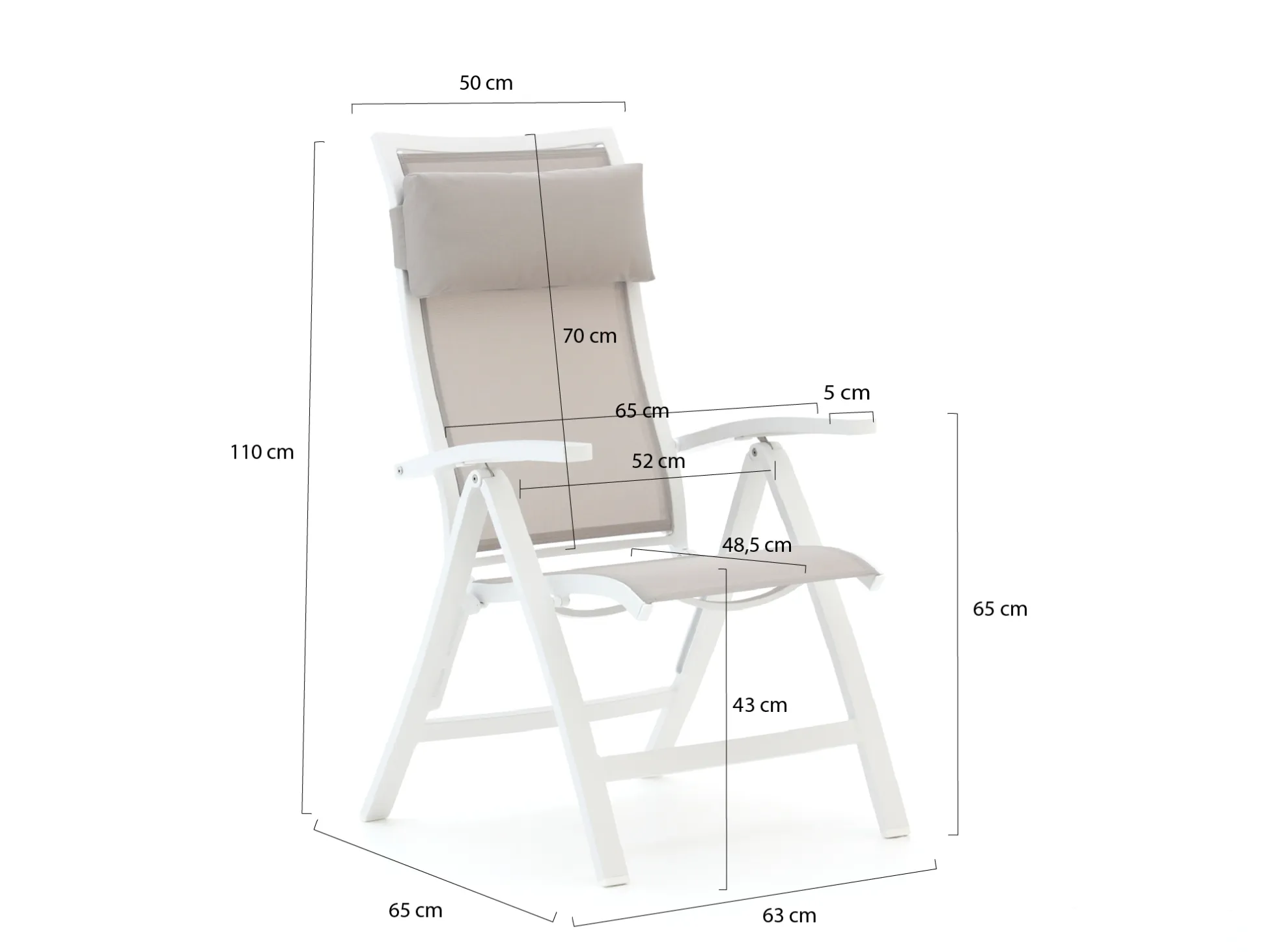 Bellagio Lugo/Lodola ø 150cm dining tuinset 6-delig verstelbaar