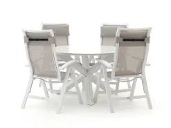 Bellagio Lugo/Lodola ø 130cm dining tuinset 5-delig verstelbaar