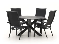 Bellagio Lugo/Lodola ø 130cm dining tuinset 5-delig stapelbaar