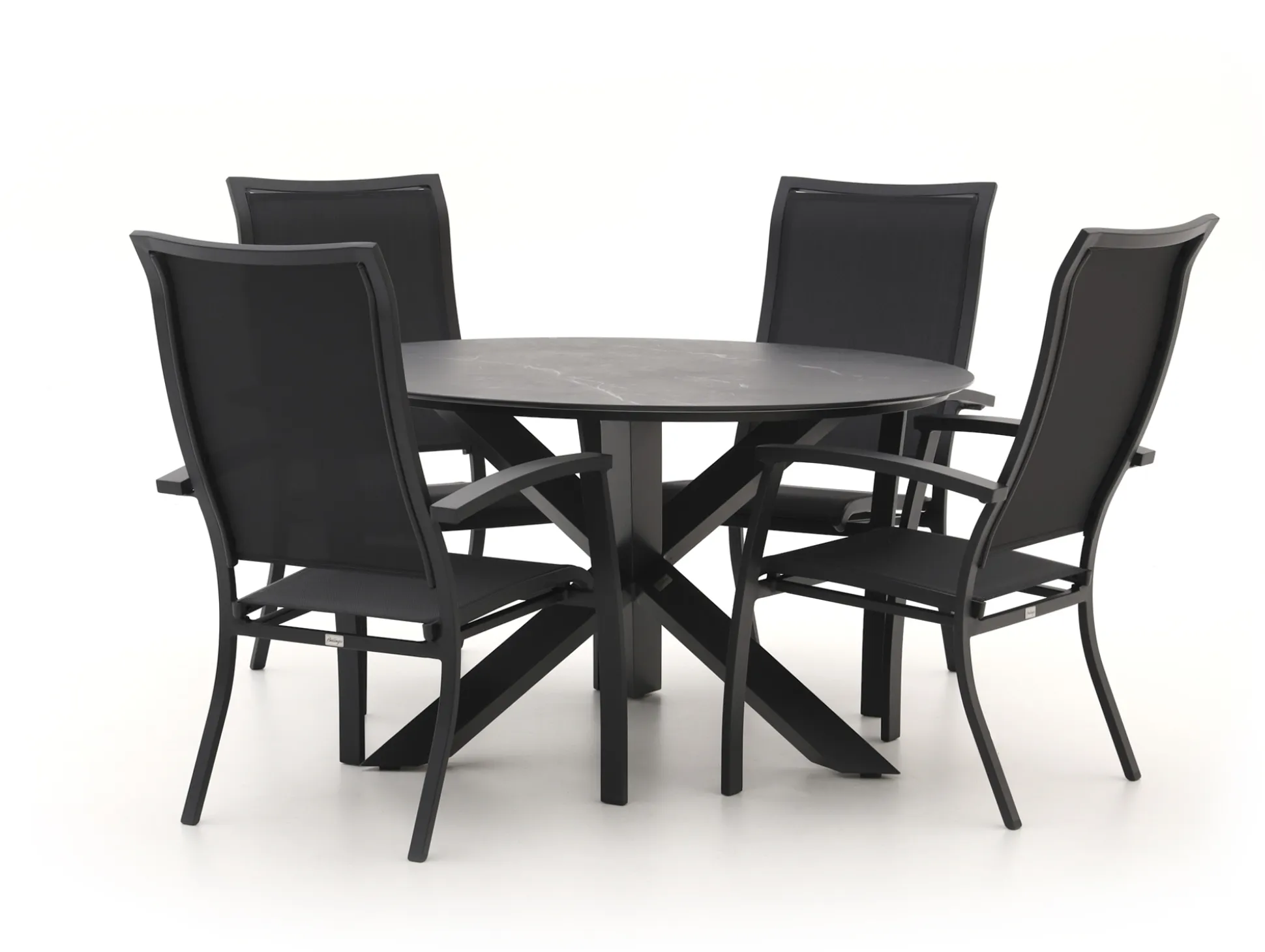 Bellagio Lugo/Lodola ø 130cm dining tuinset 5-delig stapelbaar