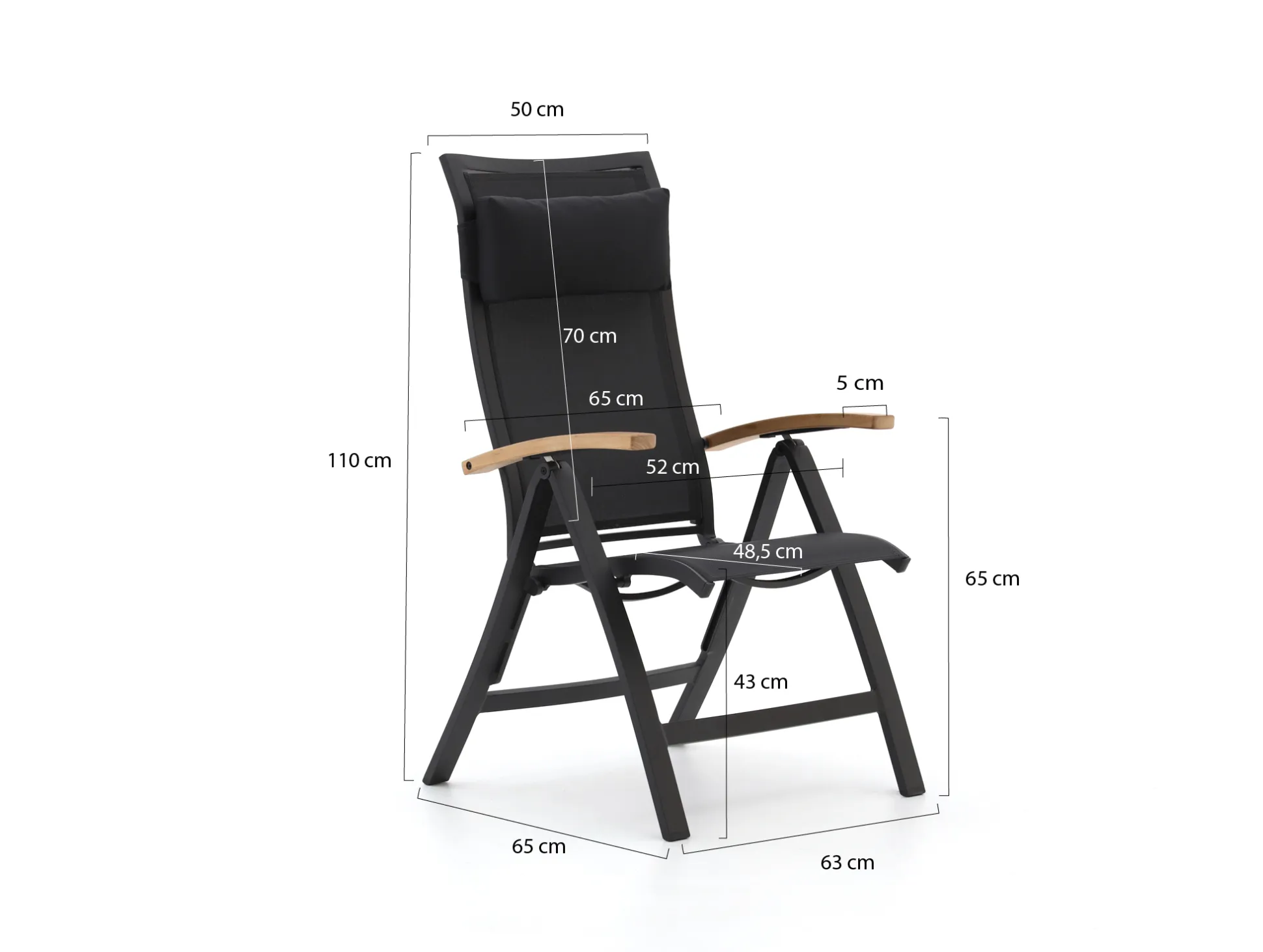 Bellagio Lugo/Menzano 160cm dining tuinset 5-delig verstelbaar