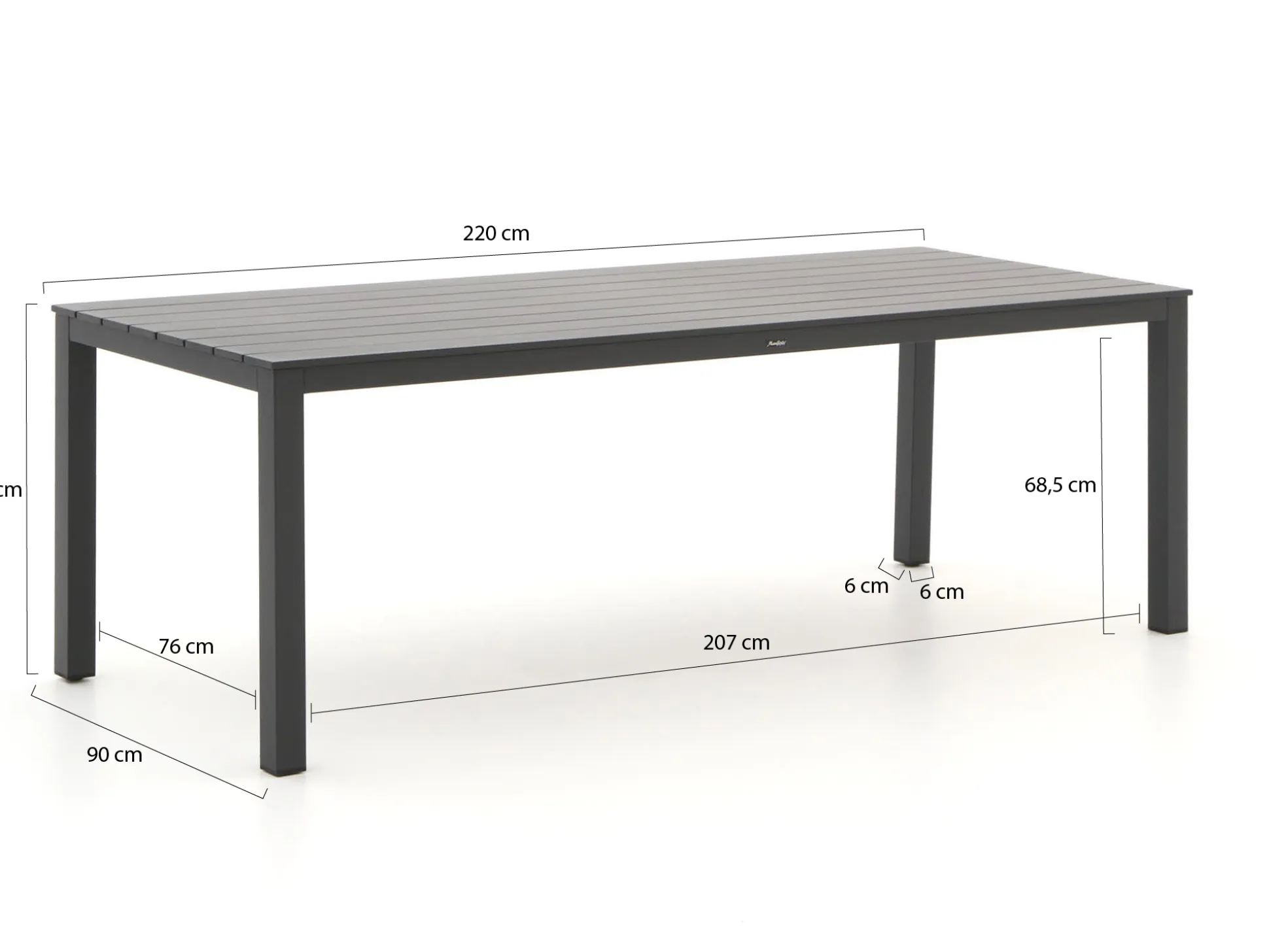 Bellagio Lugo/Menzano 160cm dining tuinset 5-delig verstelbaar