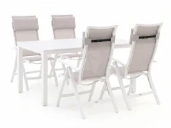 Bellagio Lugo/Menzano 160cm dining tuinset 5-delig verstelbaar