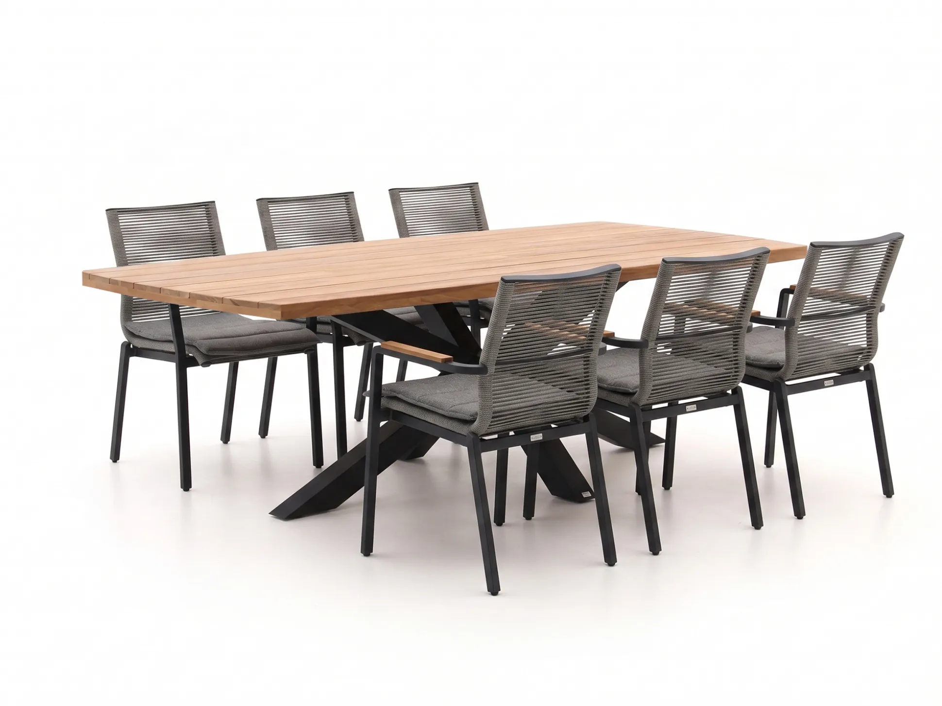 Bellagio Marudo/Induno Deens Ovaal 240cm dining tuinset 7-delig stapelbaar