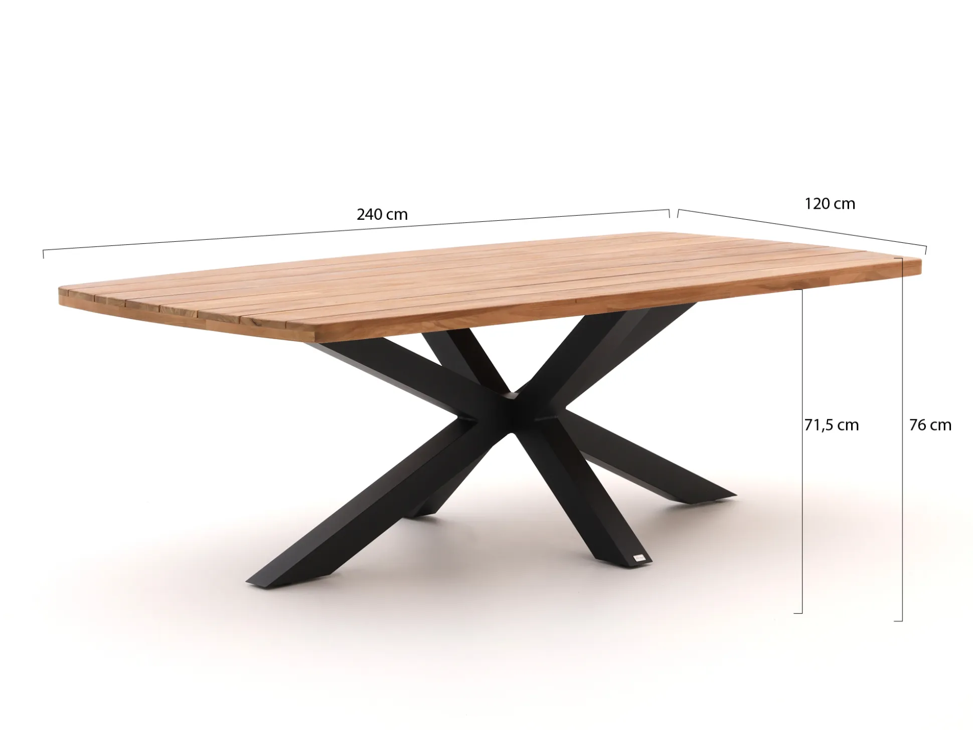 Bellagio Marudo/Induno Deens Ovaal 240cm dining tuinset 7-delig stapelbaar