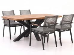 Bellagio Marudo/Induno Deens Ovaal 180cm dining tuinset 5-delig stapelbaar