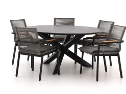 Bellagio Marudo/Lodola ø 150cm dining tuinset 6-delig stapelbaar