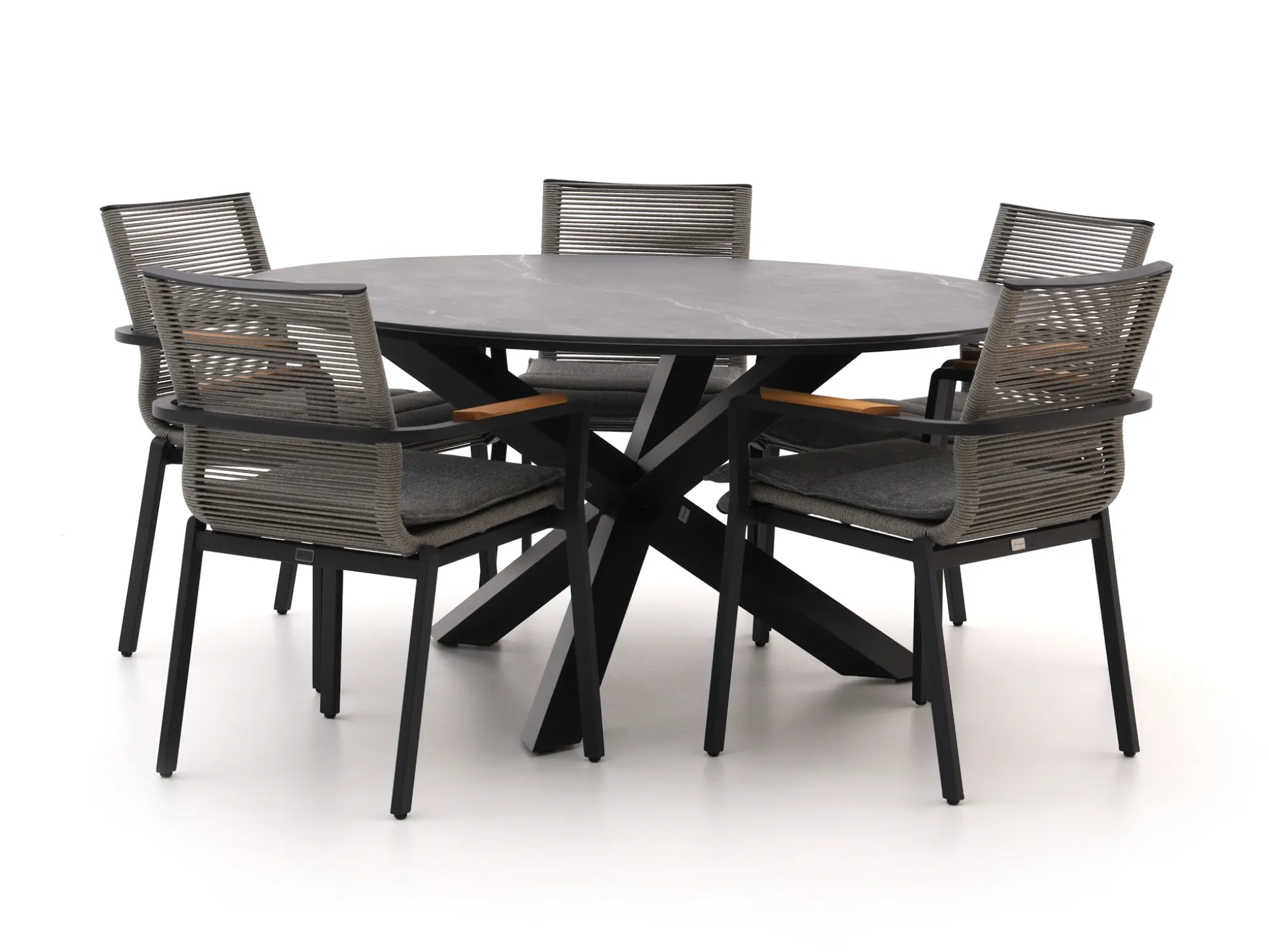 Bellagio Marudo/Lodola ø 150cm dining tuinset 6-delig stapelbaar