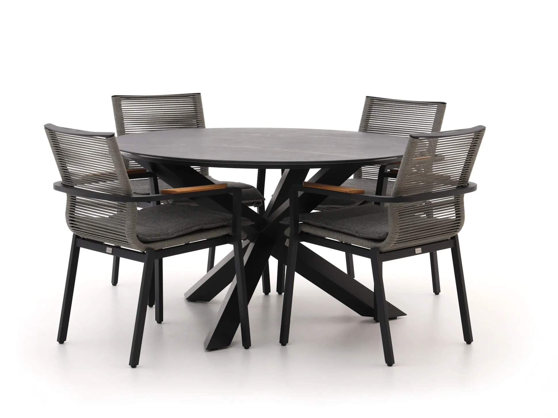 Bellagio Marudo/Lodola ø 130cm dining tuinset 5-delig stapelbaar