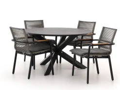 Bellagio Marudo/Lodola ø 130cm dining tuinset 5-delig stapelbaar