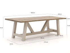 Bellagio Mineo/Bresimo 260cm dining tuinset 7-delig