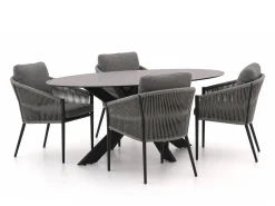 Bellagio Mineo/Furato ellips 200cm dining tuinset 5-delig