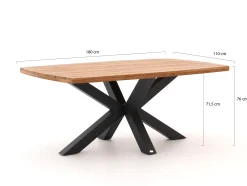 Bellagio Mineo/Induno deens Ovaal 180cm dining tuinset 5-delig