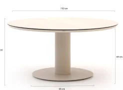 Bellagio Mineo/La Fonte ø 150cm dining tuinset 6-delig