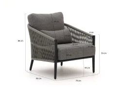 Bellagio Mineo/La Fonte ø150cm low dining tuinset 5-delig