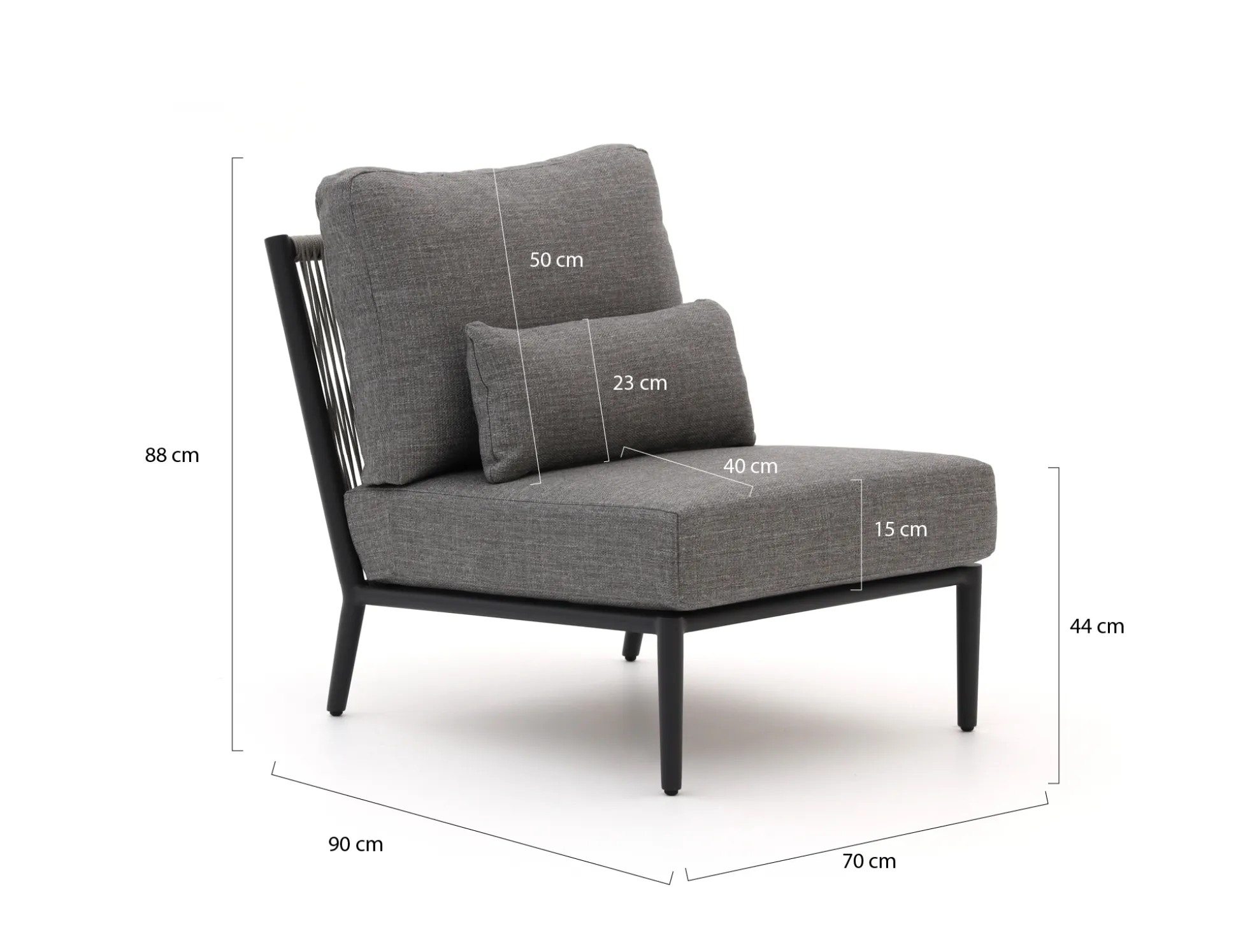 Bellagio Mineo lounge tussenmodule 70cm