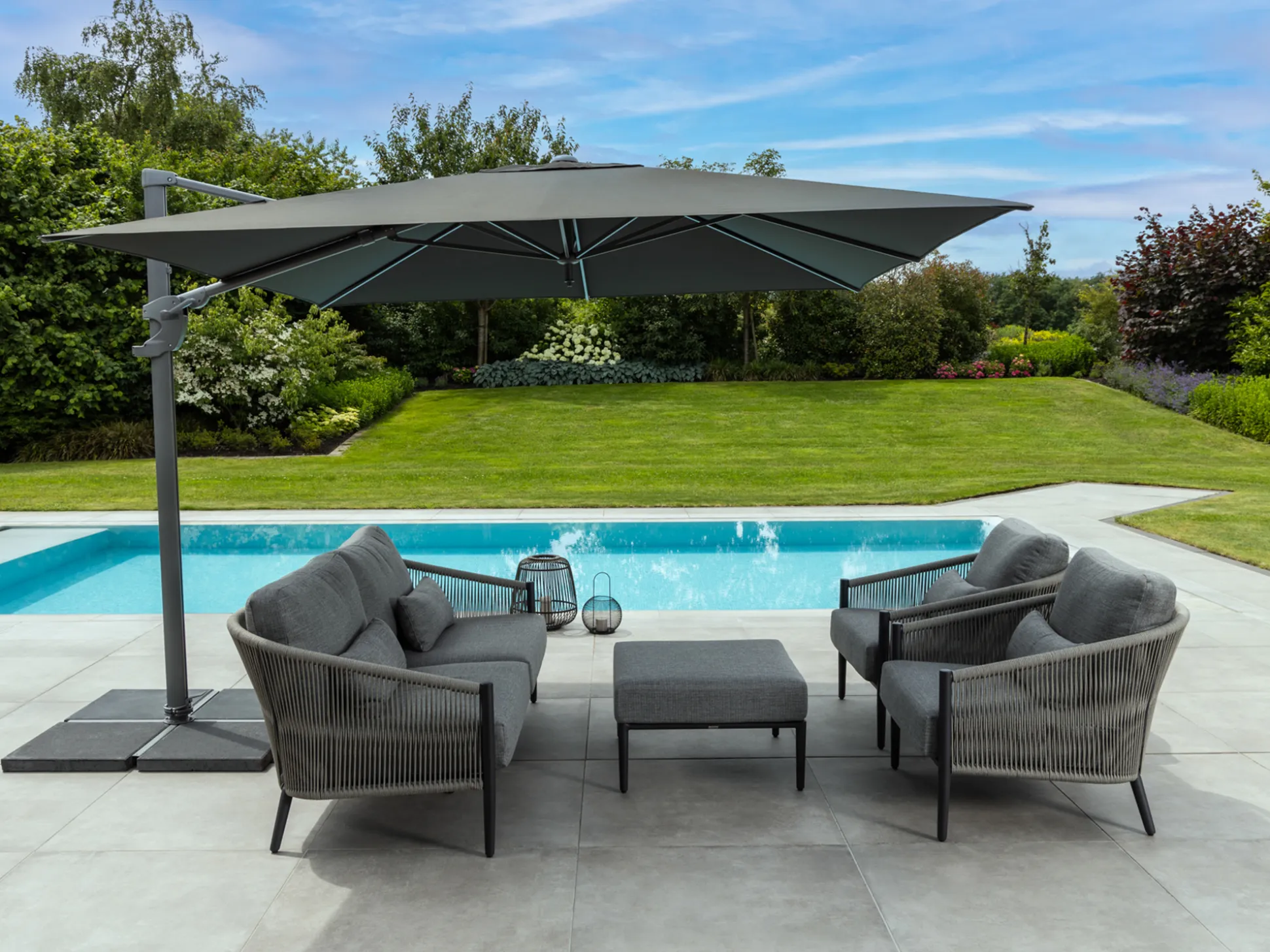 Bellagio Mineo lounge voetenbank 71x71cm