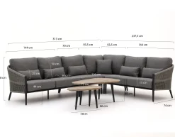 Bellagio Mineo/ROUGH-K hoek loungeset 6-delig