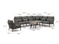 Bellagio Mineo/ROUGH-K hoek loungeset 7-delig