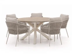 Bellagio Mineo/ROUGH-Y ø 150cm dining tuinset 6-delig