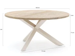 Bellagio Mineo/ROUGH-Y ø 150cm dining tuinset 6-delig