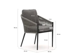 Bellagio Mineo/ROUGH-Y Ellips 240cm dining tuinset 7-delig