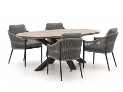 Bellagio Mineo/ROUGH-Y Ellips 200cm dining tuinset 5-delig